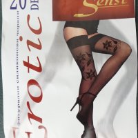 Erotic 20 Den фигурални силиконови чорапи 1/2 S/M , снимка 1 - Бельо - 42240713