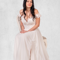 Сватбена / булчинска рокля в цвят Айвъри, снимка 9 - Сватбени рокли - 44823518