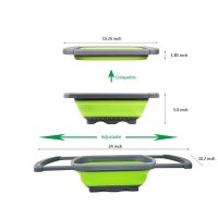 Сгъваема правоъгълна кошница за измиване и изцеждане на плодове и зеленчуци , снимка 8 - Други стоки за дома - 42326459