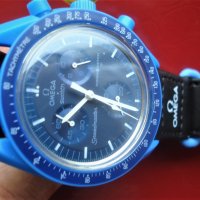 Кварцов часовник OMEGA и SWATCH /Speedmaster/Лунен часовник Мисия до Нептун/170лв., снимка 5 - Мъжки - 40403048