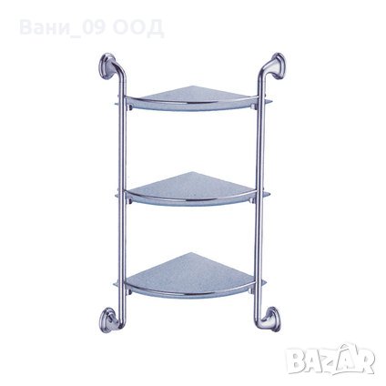 Ъглова стъклена етажерка за баня , снимка 1