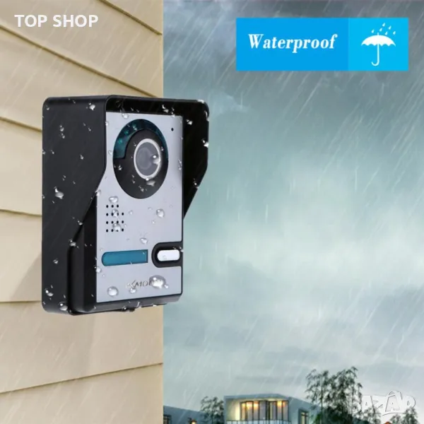 Видео звънец с голям 7’’Color TFT LCD екран KKMOON Video Doorbell , снимка 1