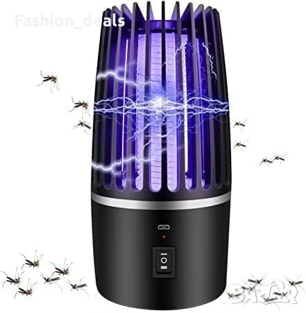 Нова Акумулаторна електрическа Лампа за убиване на комари мухи 2000mAh, снимка 1