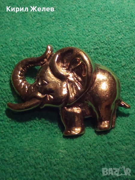 СТАРА БРОШКА - СЛОНЧЕ БРОНЗ ПОЗЛАТА СТАРО ВИНТИДЖ БИЖУ 22813, снимка 1