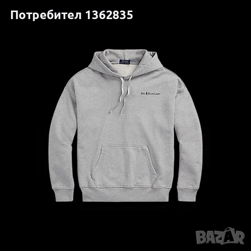 НОВ оригинален сив памучен суичър POLO RALPH LAUREN размер L от САЩ, снимка 1