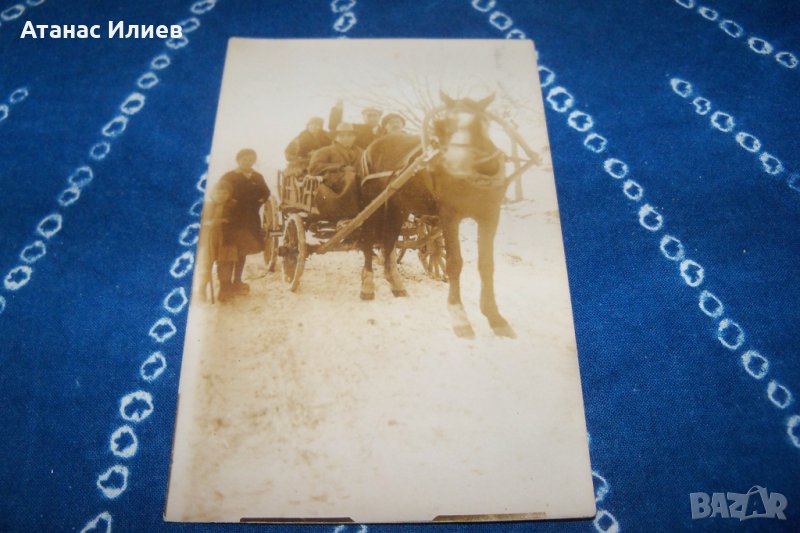 Стара картичка - снимка в каруцата, снимка 1