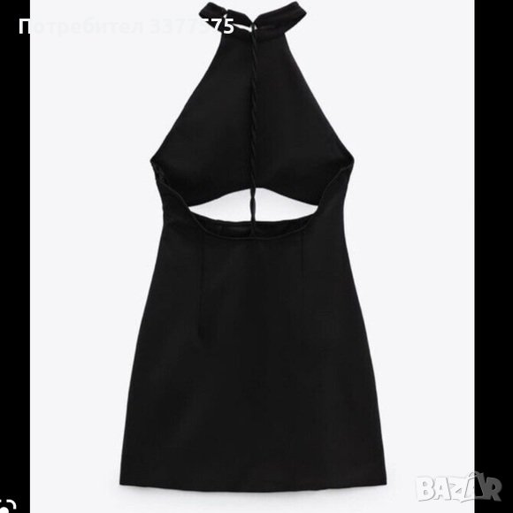 Zara къса черна рокля с гол гръб, снимка 1