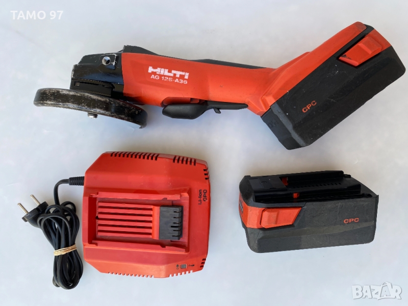 Безчетков ъглошлайф Hilti AG125-A36 ATC 2x36V 5.2Ah, снимка 1