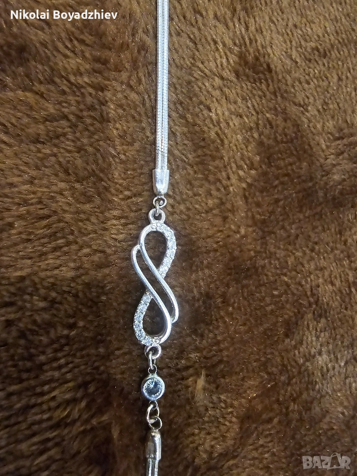 Сребърна гривна , снимка 1