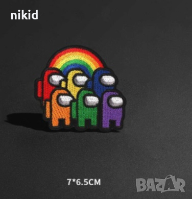 Амонг Ус Ъс Among Us апликация за дреха дрехи самозалепваща се, снимка 1