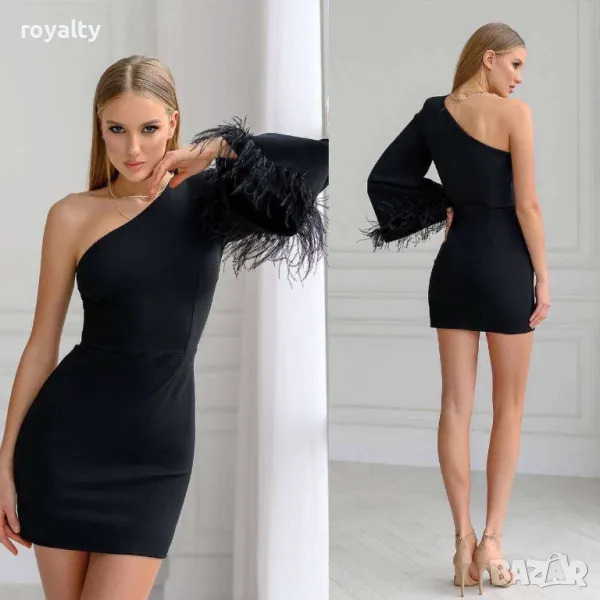 Уникална дамска черна рокля ❤️, снимка 1