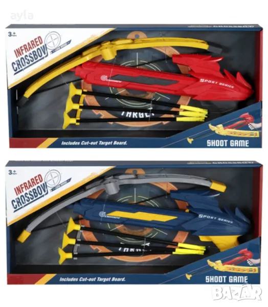 ДЕТСКИ АРБАЛЕТ СЪС СТРЕЛИ В ОТВОРЕНА КУТИЯ, снимка 1