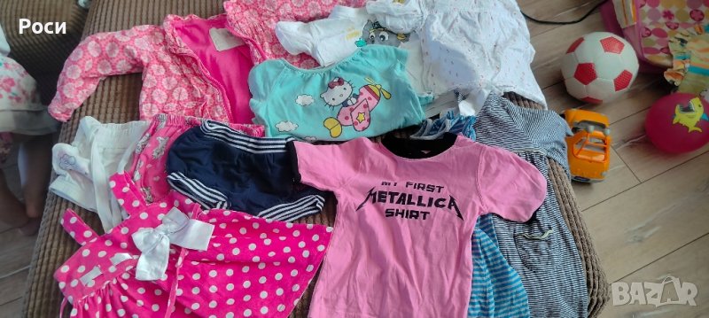 детски летен лот рокли, блузки и др. 80-86, снимка 1
