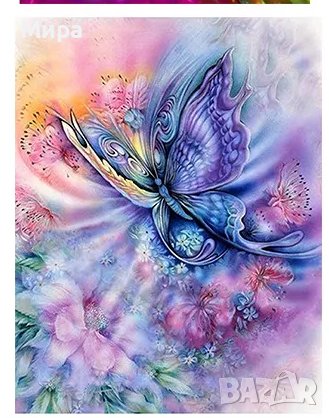 Диамантен гоблен Пеперуда - 30х40, снимка 1