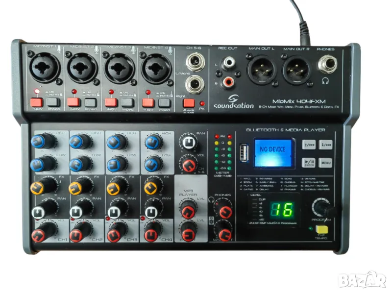 Смесителен пулт 4 моно + 1 стерео MIOMIX 404FXM

, снимка 1