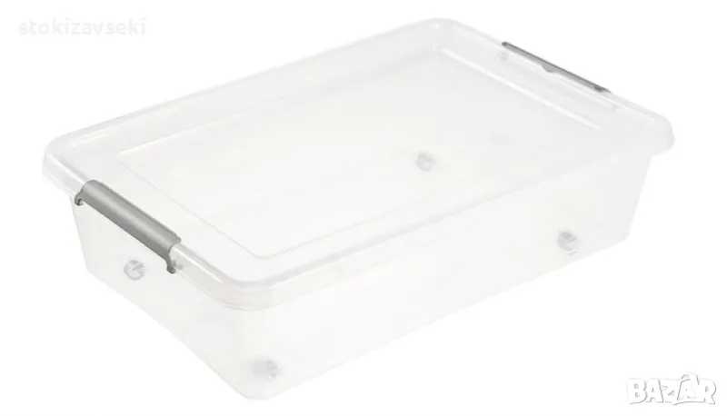 Кутия за съхранение, Keeeper Lars, 29 L, 58 x 39 x 16 cm, с колела и капак, снимка 1