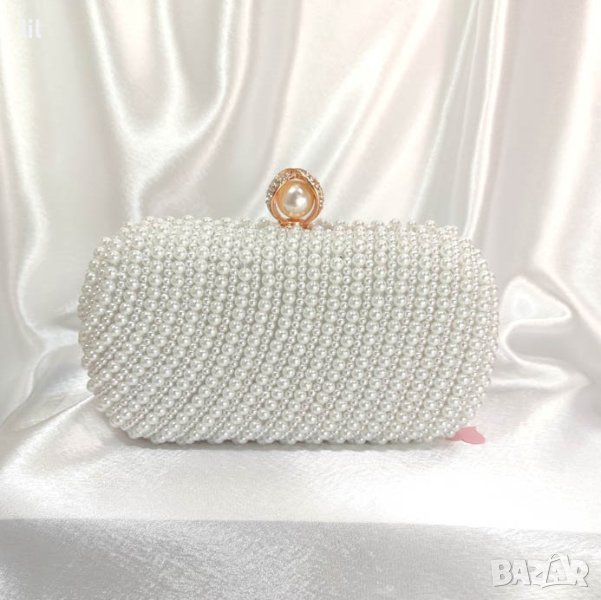 Сватбена чанта с перли Кера, снимка 1