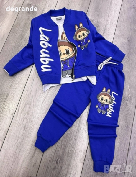 Детски памучен комплект Labubu от 3 части, снимка 1