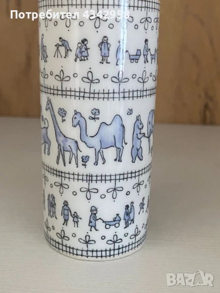 Wallendorf. Porcelain.1960-те. Мини ваза., снимка 1