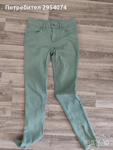 зелени дънки цвят мента 27размер -15лв, снимка 1