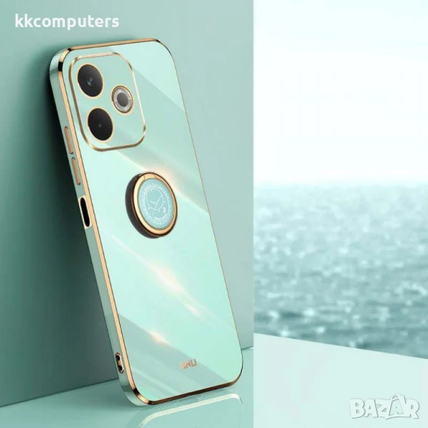 OPPO A5 Pro 5G XINLI Electroplate Калъф с Пръстен + Скрийн Протектор – 7 Цвята, снимка 1