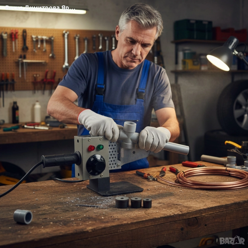 Професионална лепачка за PPR тръби 900W с регулируема температура (50–300°C) – Комплект с куфар, снимка 1