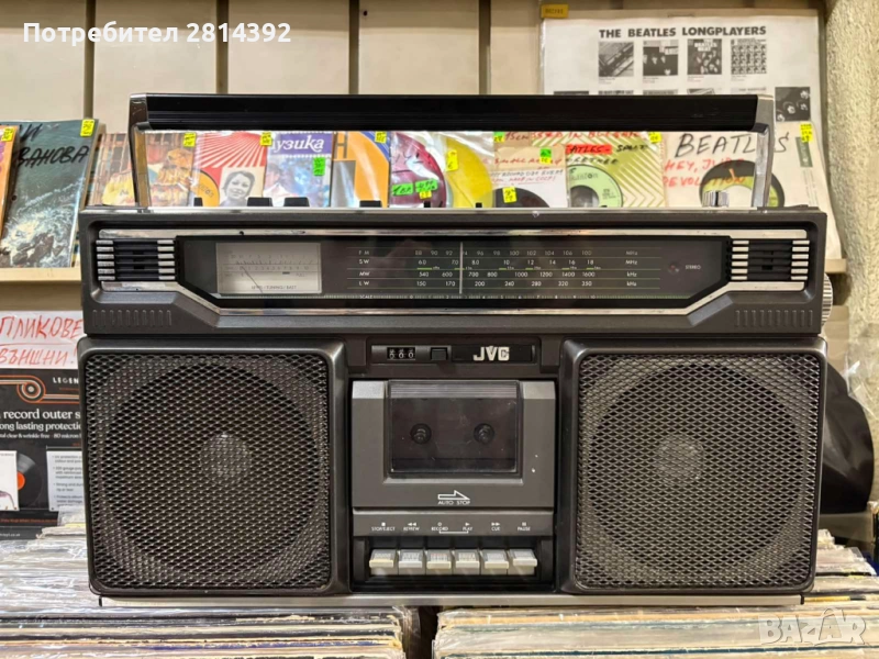 Голям Як Мощен Касетофон JVC RC-636L Boombox Бумбокс Гето Бластер Ghetto Blaster СЕРВИЗИРАН, снимка 1