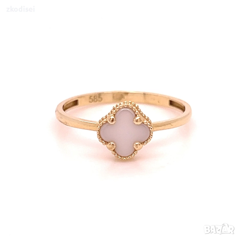 Златен дамски пръстен Van Cleef 1,57гр. размер:57 14кр. проба:585 модел:33790-1, снимка 1