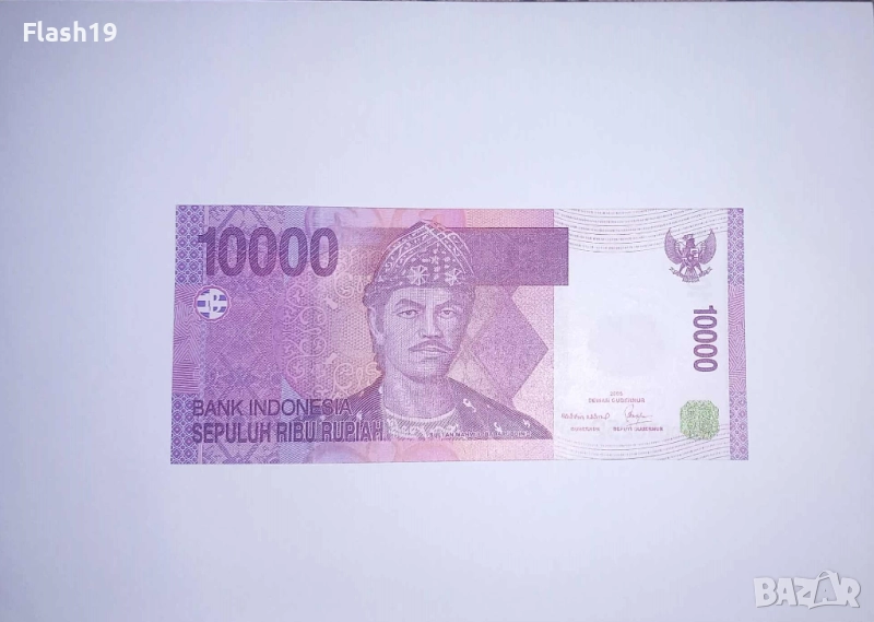 Индонезия 10000 рупии 2005 UNC, снимка 1