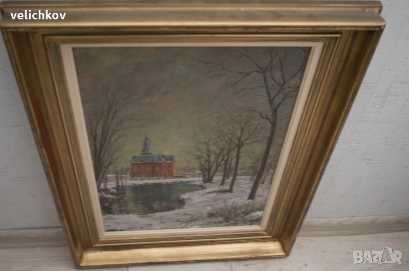 Маслена картина  на платно със солидна рамка , снимка 1