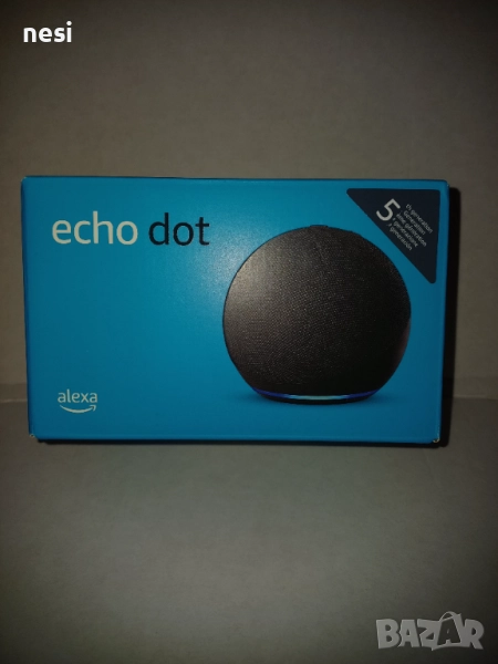 Смарт колонка Amazon Echo Dot, 5-то поколение, с глас чрез Alexa. , снимка 1