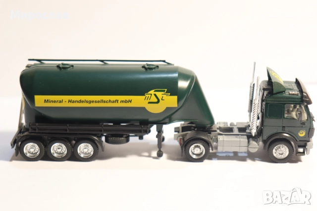 HERPA H0 1/87 MERCEDES BENZ СИЛОЗ ЦИСТЕРНА КАМИОН МОДЕЛ, снимка 7 - Колекции - 52711337