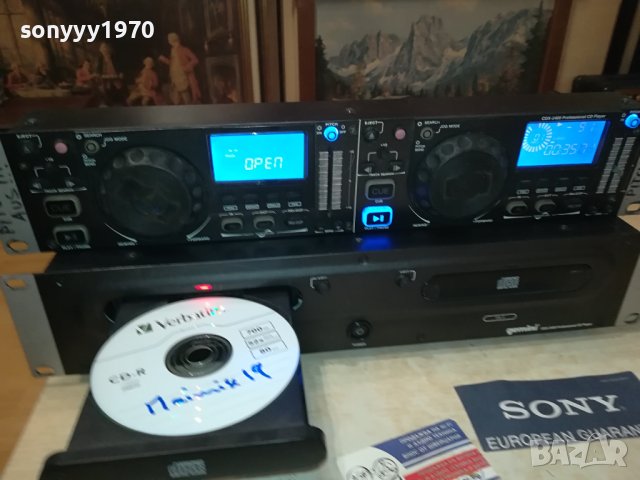 GEMINI CDX-2400 PROFESSIONAL CD PLAYER-ВНОС GERMANY 3108231047, снимка 4 - Ресийвъри, усилватели, смесителни пултове - 42030712