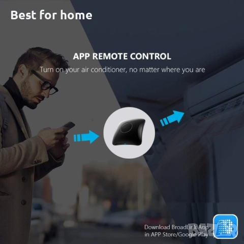 BroadLink BroadLink RM4 Mini Смарт дистанционно – Управлявай климатика и ТВ-то, снимка 3 - Дистанционни - 52966462