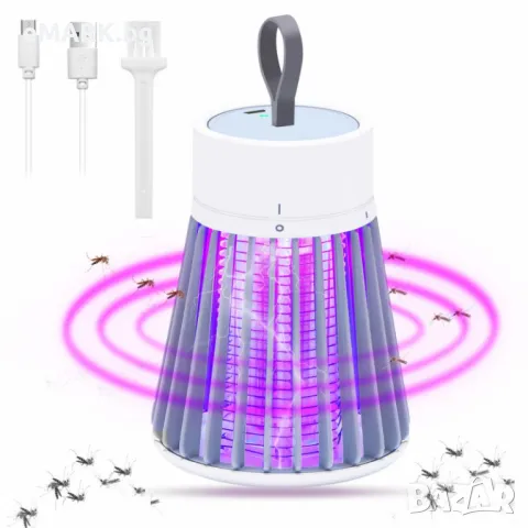 Преносима лампа срещу комари с акумулаторна батерия с капацитет на работа между 6 – 8 часа, снимка 1