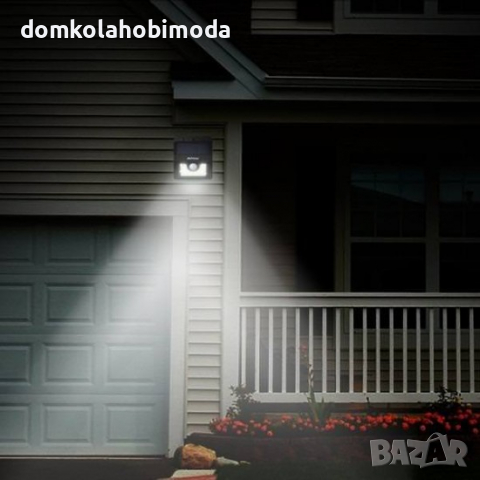 Соларна LED лампа с датчик за движение, 11.5см. Бяла светлина, снимка 5 - Соларни лампи - 36199498