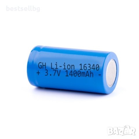 Мощна акумулаторна батерия 16340 1400mAh презареждаща се 123A 3.7V, снимка 2 - Къмпинг осветление - 40556896