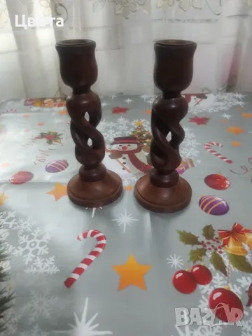 Свещници дърворезба, снимка 8 - Декорация за дома - 48154590