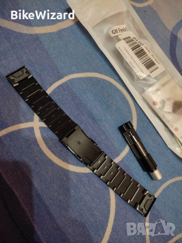 Garmin Fenix 5 метална черна каишка 22MM. + инструмент за скъсяване НОВА , снимка 2 - Каишки за часовници - 41799701