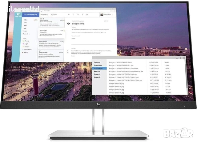Монитор HP E23 G4 1920x1080 FULL HD IPS с 12 месеца гаранция, снимка 3 - Монитори - 50895984