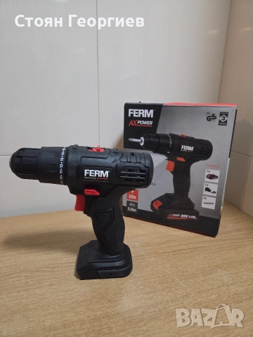 Чисто нова акумулаторна бормашина FERM CDM1191 без батерия и зарядно , снимка 2 - Други инструменти - 52788441