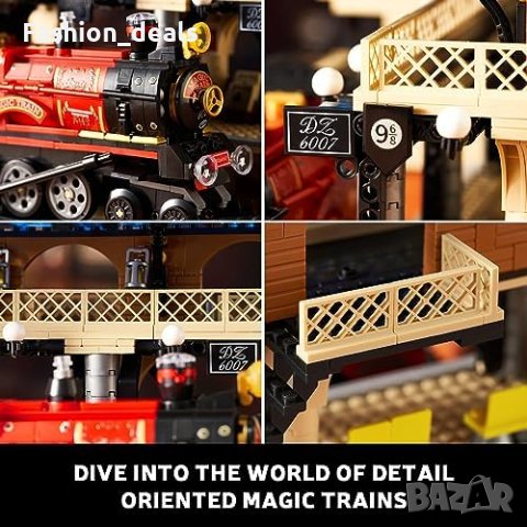 Нов Комплект мини блокчета за изграждане на вълшебна гара железница 1259 броя Деца Подарък, снимка 6 - Конструктори - 42419189