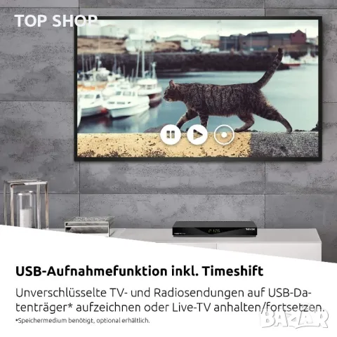 TECHNISTAR Смарт ТВ бокс 4 ISIO кабелен HDTV декодер/четворен тунер,картина в картината, HbbTV, IPTV, снимка 10 - Приемници и антени - 49308701