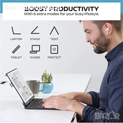 Нова Безжична клавиатура за iPad Pro 9.7/Air 2 с многоцветна подсветка, снимка 3 - Друга електроника - 47385253