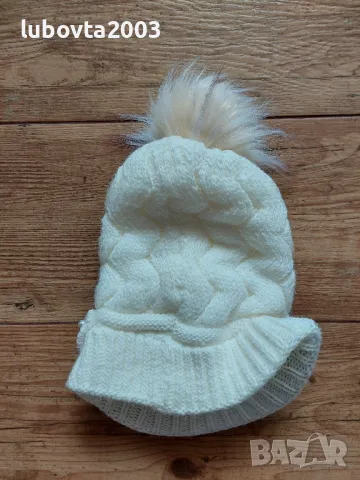 Нова шапка с пухче, снимка 3 - Други - 49396776