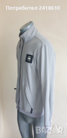 G - Star Cotton / l Full Zip Cardigan Mens Size M - L ОРИГИНАЛ! Жилетка С цял Цип!, снимка 8 - Спортни дрехи, екипи - 53172572