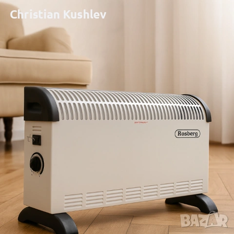 Конвекторна отоплителна печка Rosberg (2000W) и Rosberg (2000W с вентилатор) – 2000W