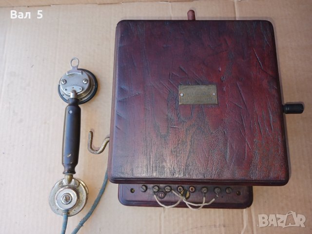 100 годишен френски стенен дървен телефон .  РЯДЪК, снимка 7 - Антикварни и старинни предмети - 44325322