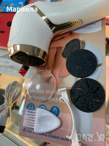 Електрическа Пила за Пети / Акумулаторна Пила за пети / 3 Приставки, снимка 7 - Електрически пили за пети - 50093187