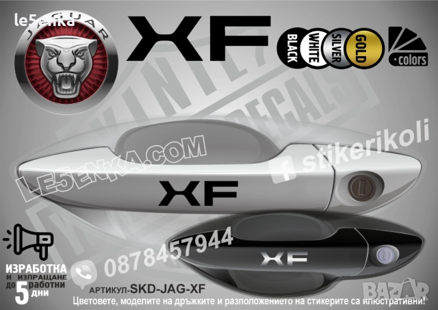 Jaguar XF стикери дръжки SKD-JAG-XF